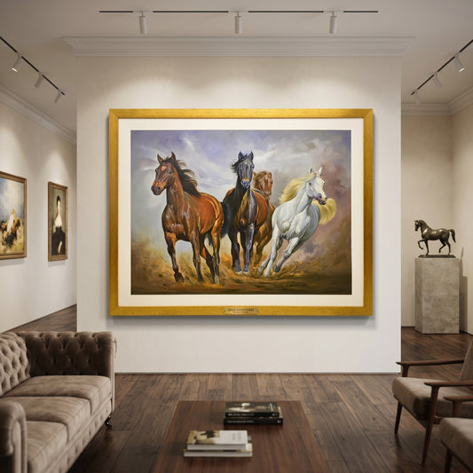 Galloping Majesty™ – Handmade Horse Oil Painting on Canvas