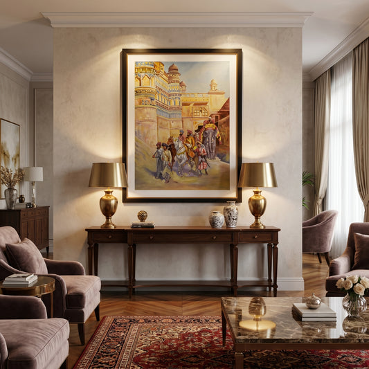 Royal Heritage™ – Mughal Art Handmade Oil Painting on Canvas