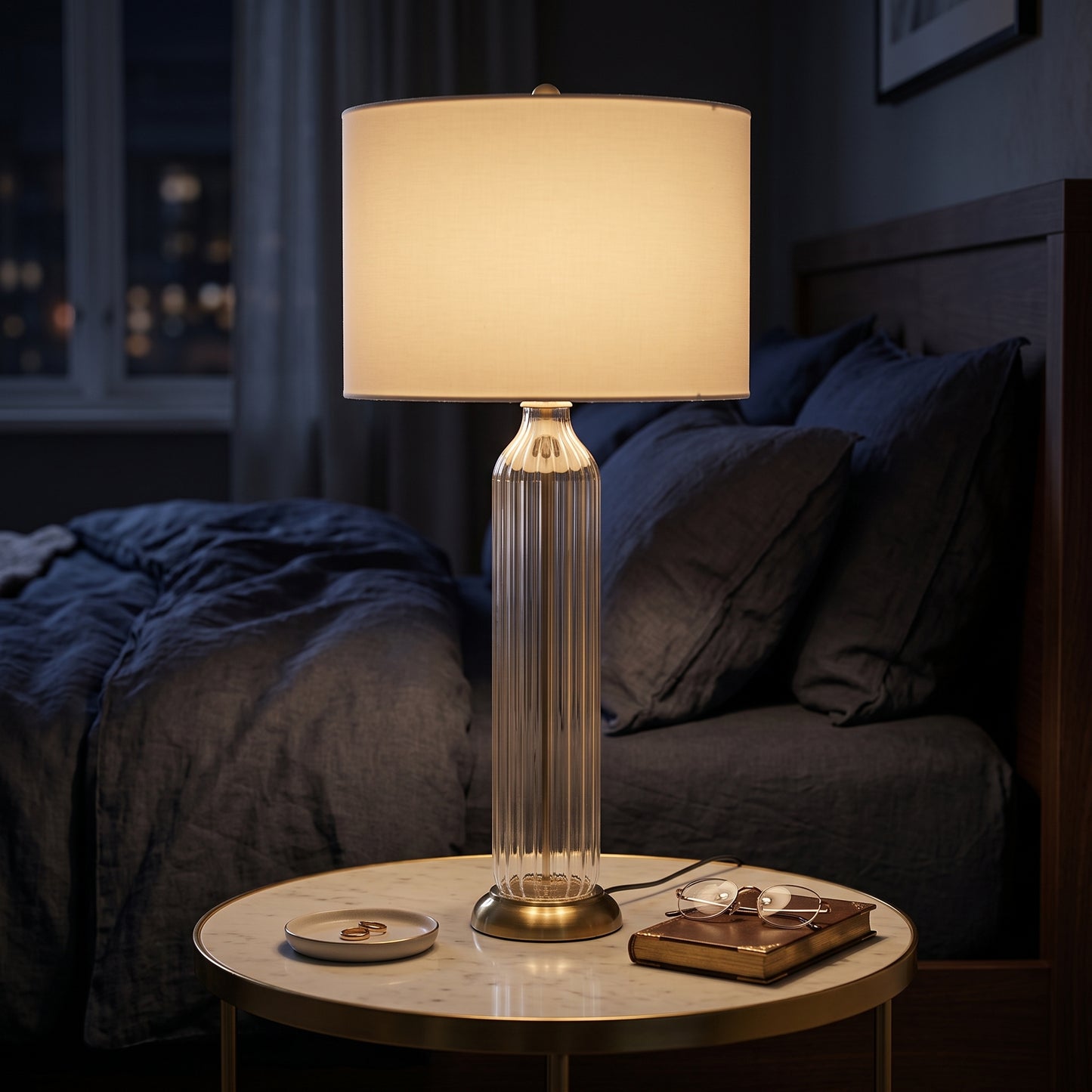 Luminous Crystal™ – Glass Lamp Pair (18 Inch Height)