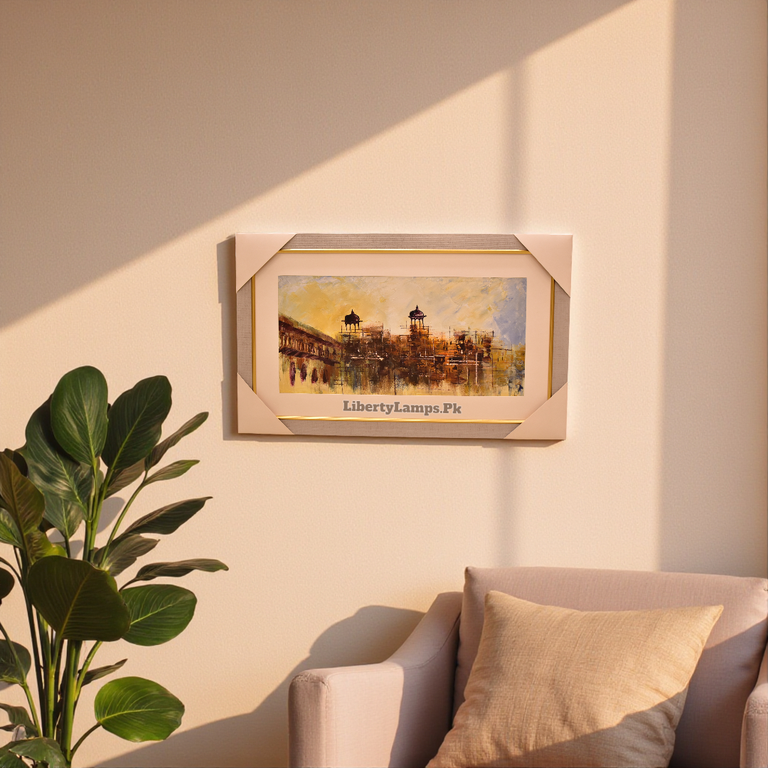 Old City Oil Painting on Canvas (Single)