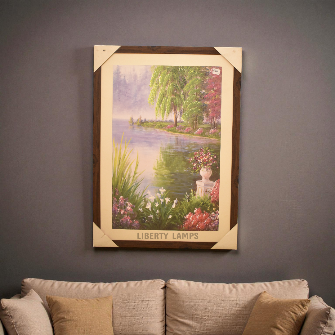 Emerald Horizons Landscape Oil Painting (Single)