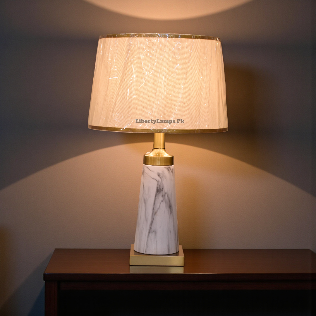 Elysian Glow – Marble Table Lamp (Pair)