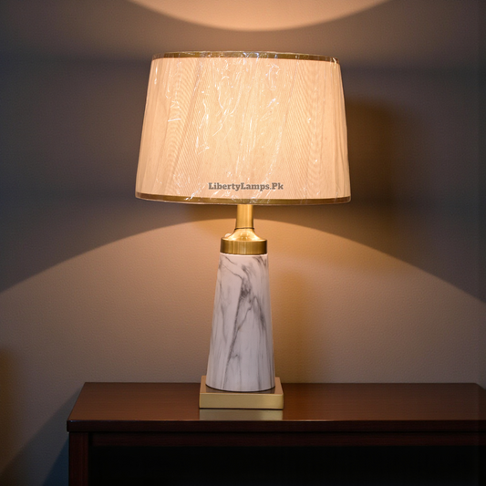 Elysian Glow – Marble Table Lamp (Pair)