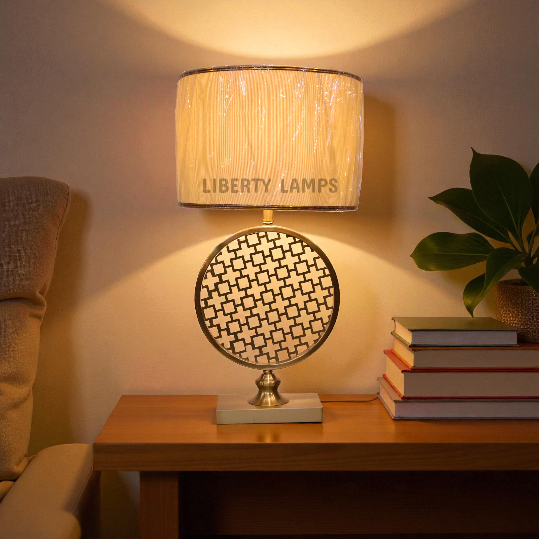 Regal Glow Metal Table Lamp (Pair)