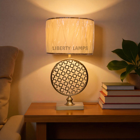 Regal Glow Metal Table Lamp (Pair)