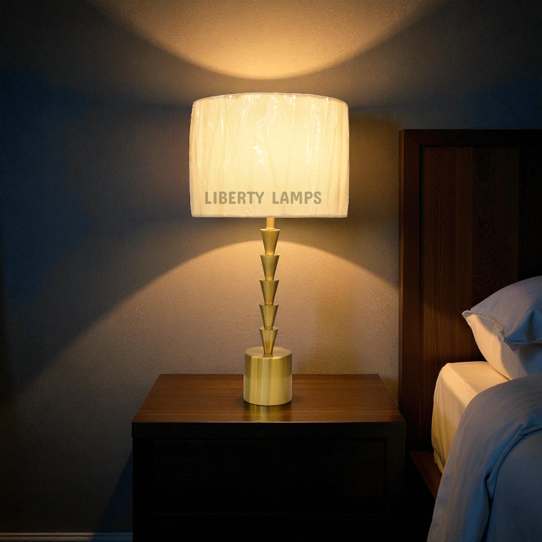 TitanGlow Metal Elegance Table Lamp (Pair)