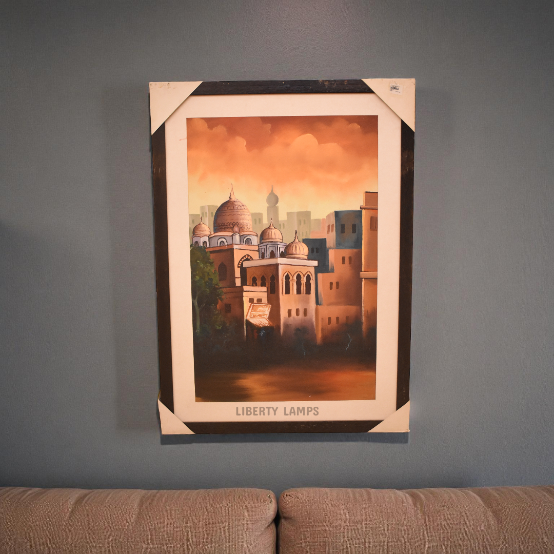 Timeless Old City Streets Oil Painting (Single)