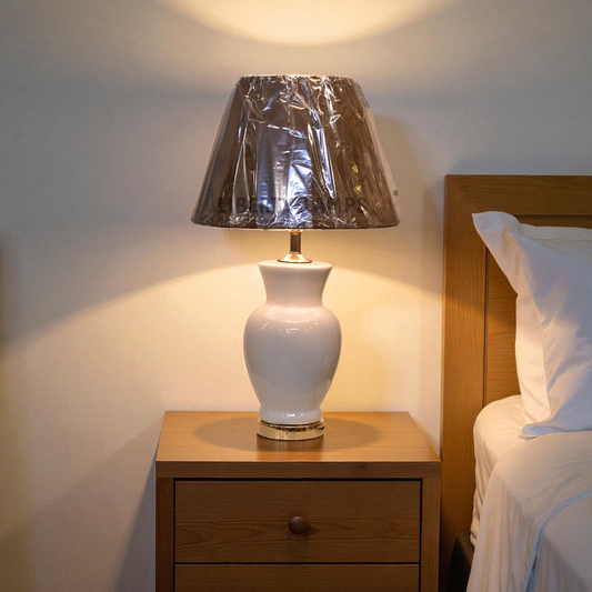 Velvet Glow Ceramic Table Lamp (Pair)