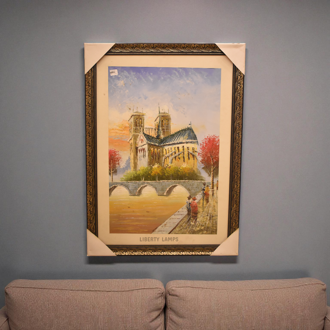 Parisian Grace Notre Dame Oil Painting (Single)