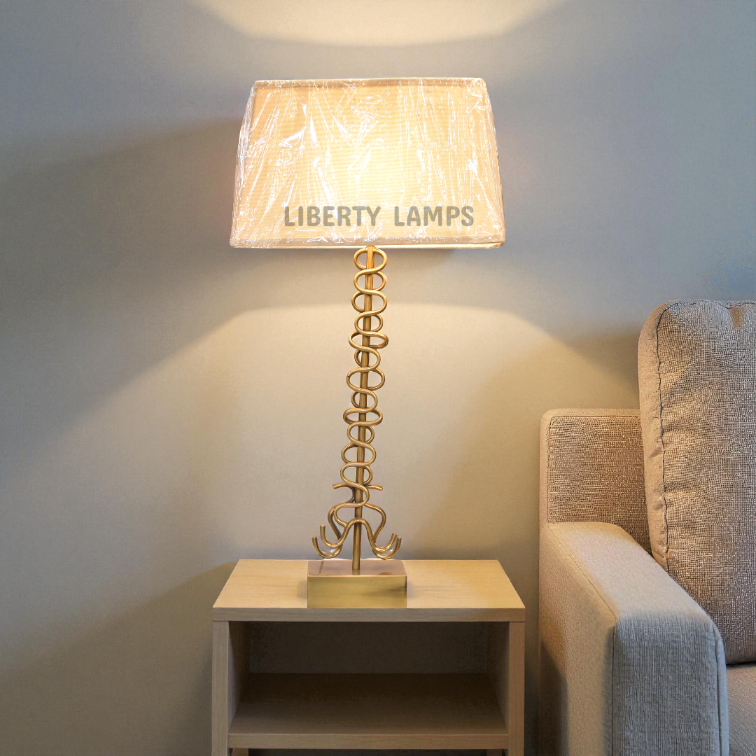 Titanium Elegance Metal Table Lamp (Pair)