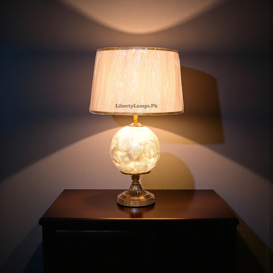 Pearl Radiance – Mother of Pearl Double Light Lamp (Pair)