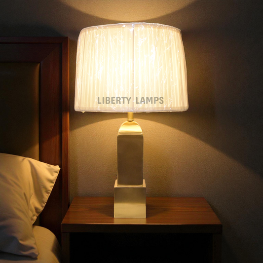 ✨ Regal Shine Metal Table Lamp (Pair) ✨