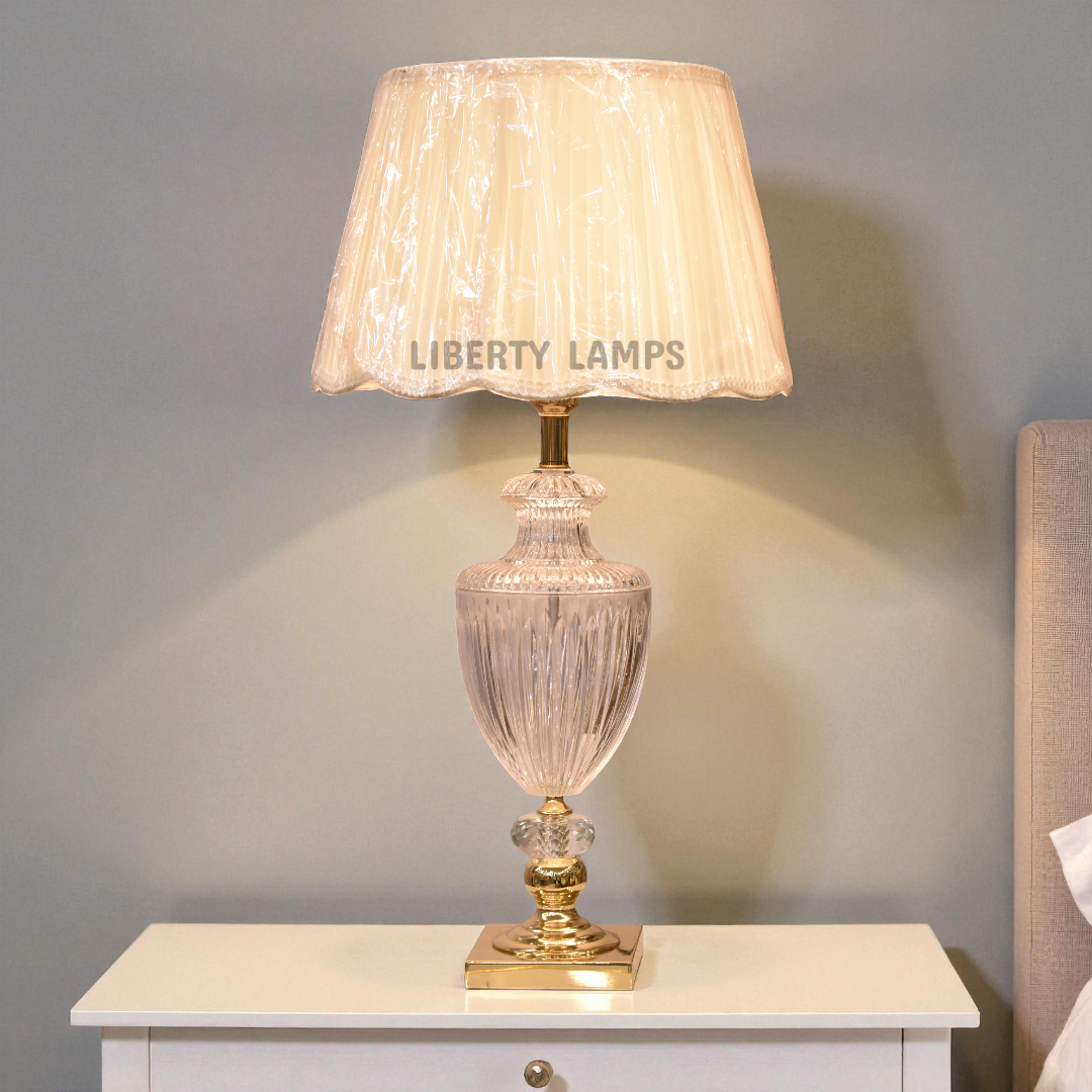 Crystal Aura Glass Table Lamp (Pair)