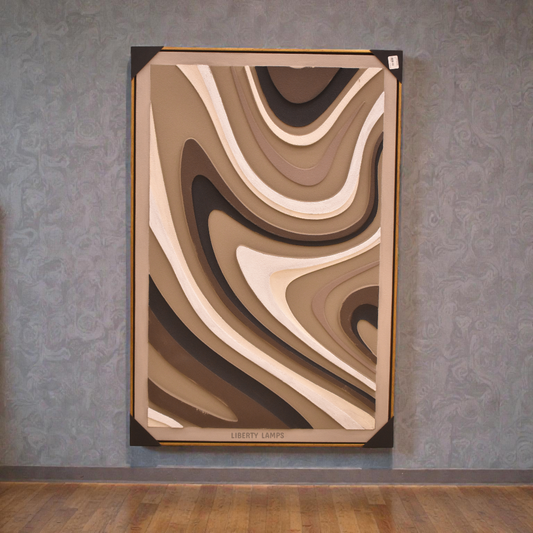 Chromatic Waves 3D Abstract Painting (Single)