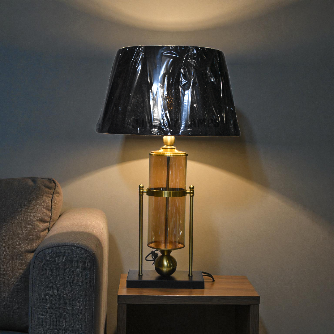 Aurora Glass & Metal Table Lamp (Pair)
