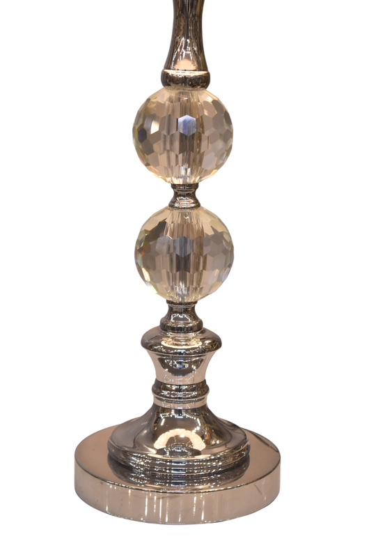 Luminous Crystal Sphere Metal Table Lamp (Pair)