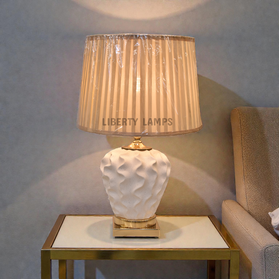 Terracotta Amber Craft Table Lamp (Pair)