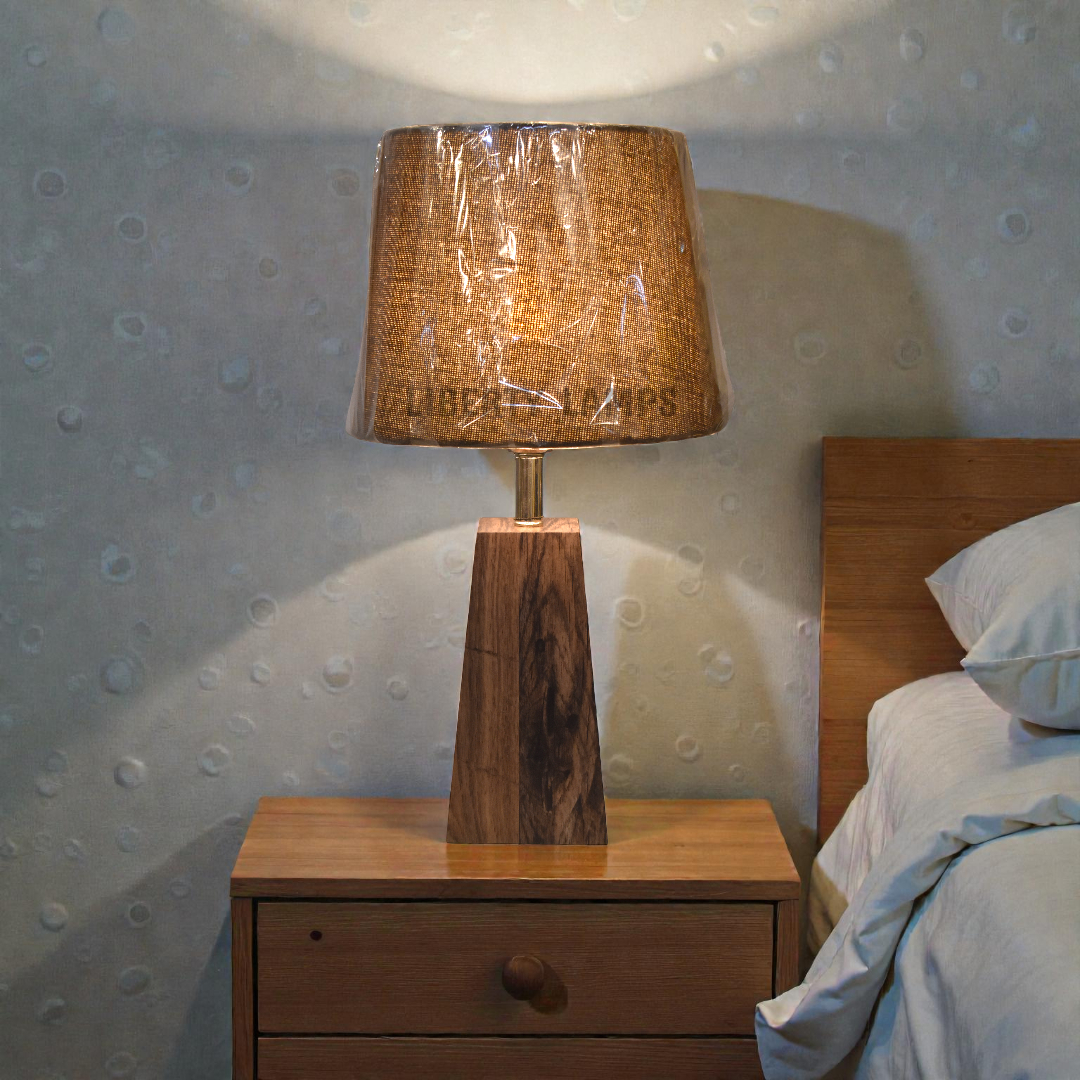 Wooden Rustic Glow Table Lamp (Pair)