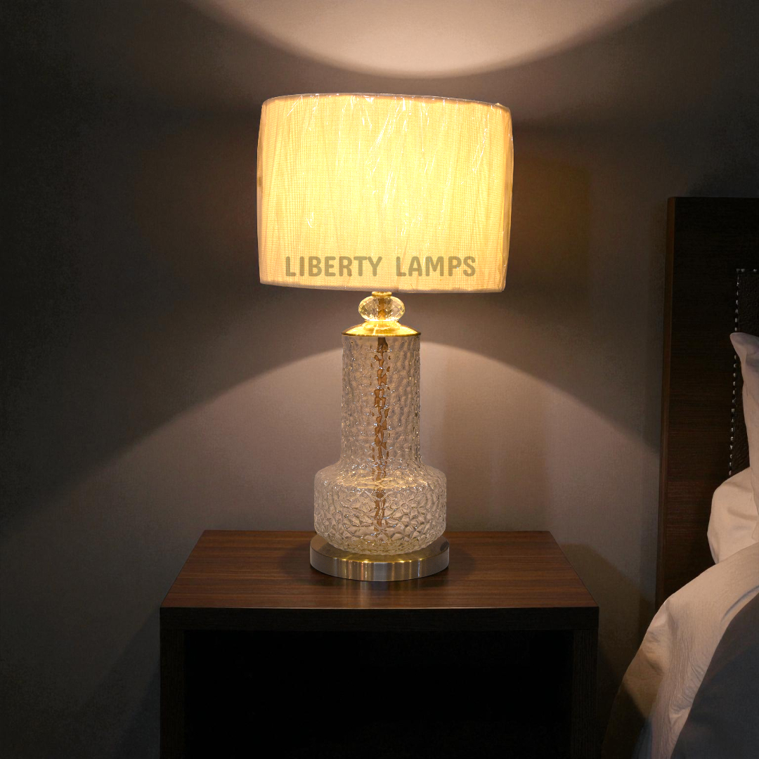 ✨ Crystal Edge Cutting Glass Table Lamp (Pair) ✨