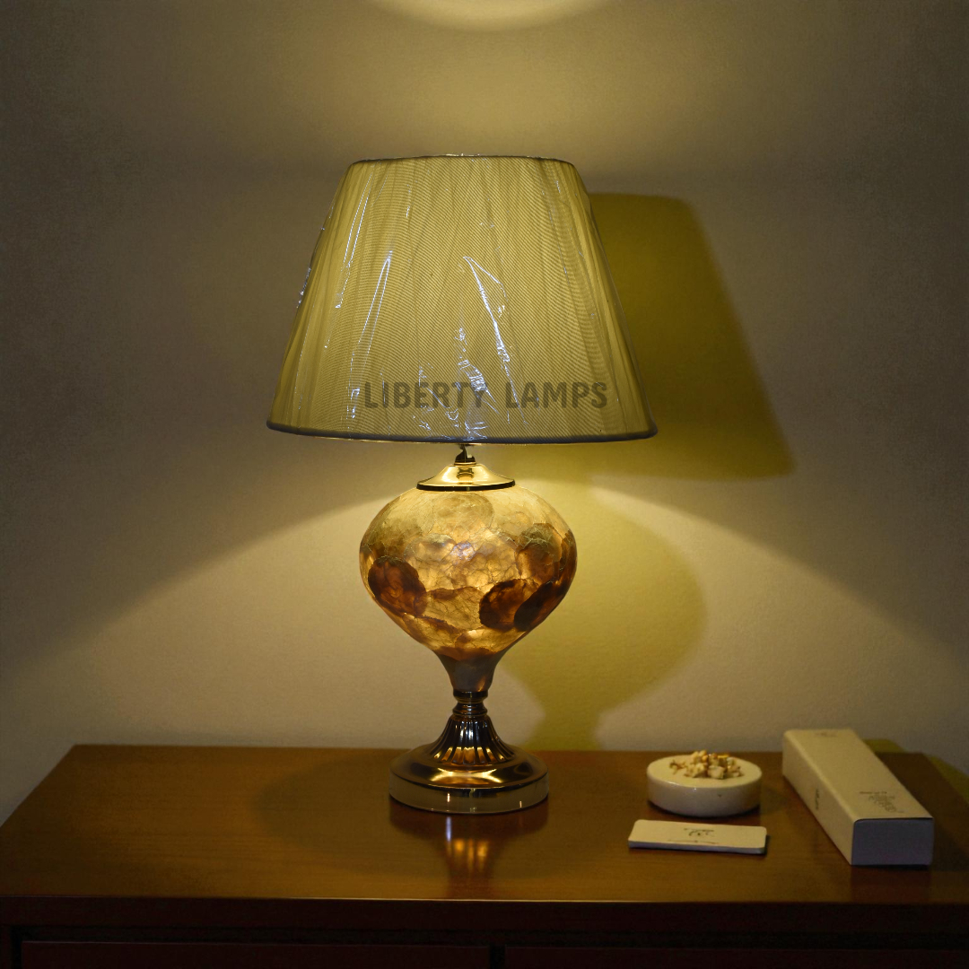 Mother of Pearl Double Light Table Lamp (Pair)