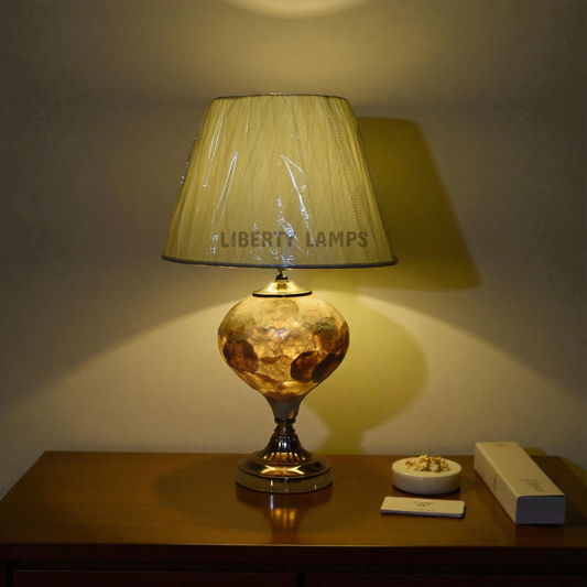 Mother of Pearl Double Light Table Lamp (Pair)
