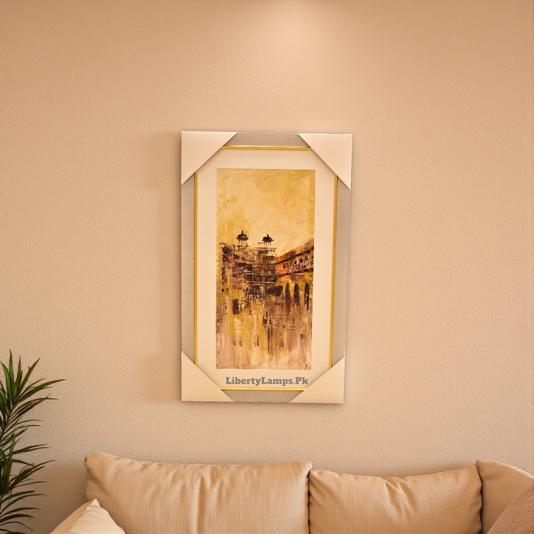 Old City Street View Oil Painting on Canvas (Single)