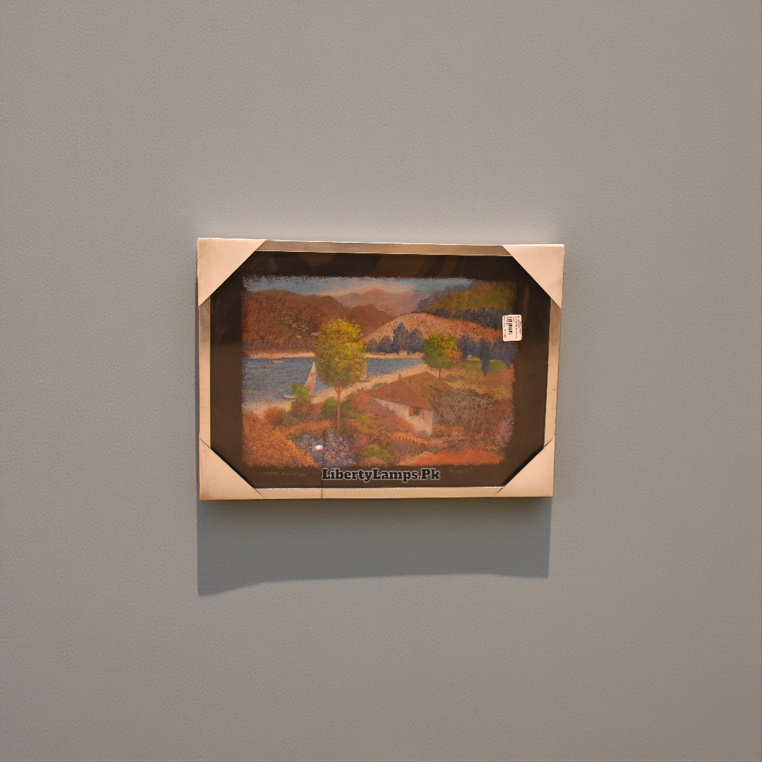 Tranquil View – Scenic Art in Wooden & Mirror Frame (Single)