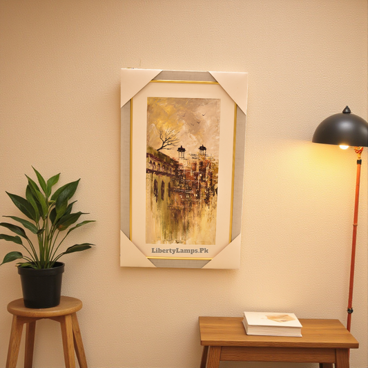 Old City Oil Painting on Canvas (Single)