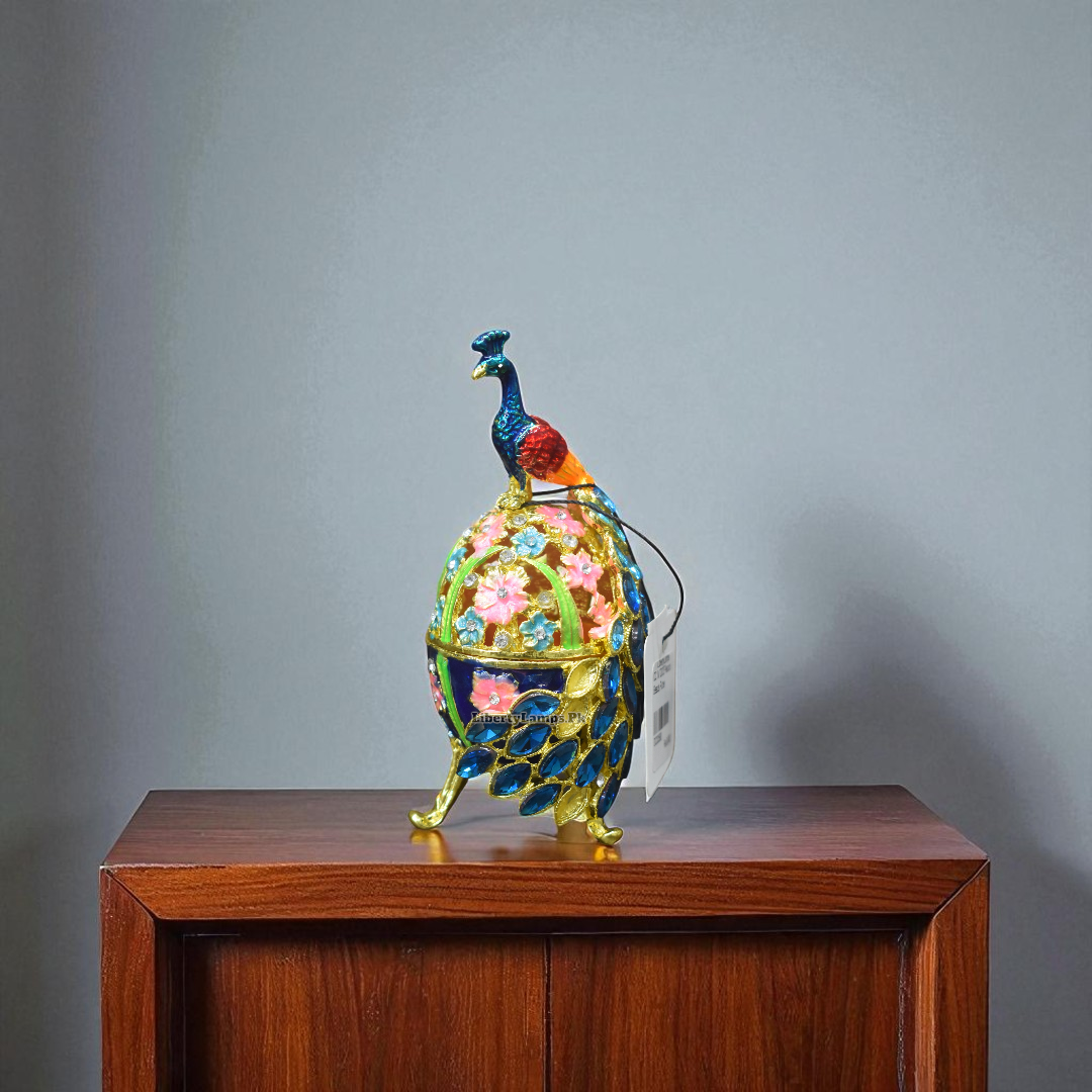 Regal Peacock Decoration Piece – Elegant Home Accent (Single)