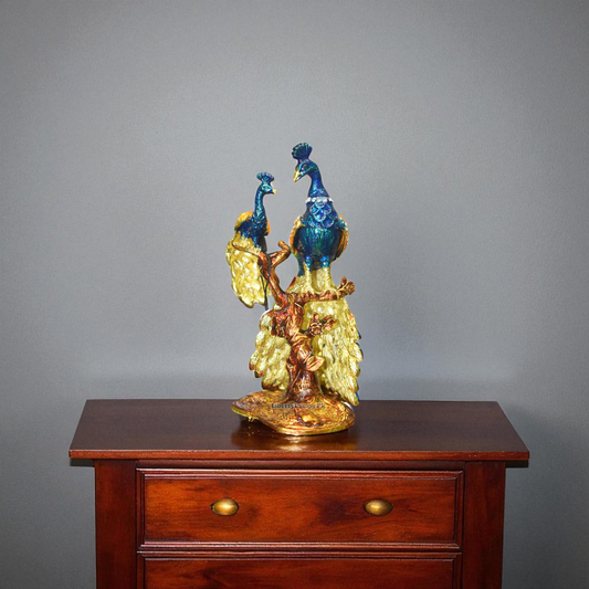 Majestic Peacock Decoration Piece (Single) – Artistic Home Elegance