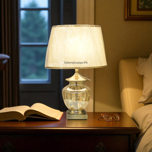 Lustrous Glow Glass Table Lamp (Pair)