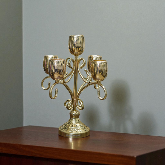 Regal Glow Metal Candle Stand (Single) 🕯️✨