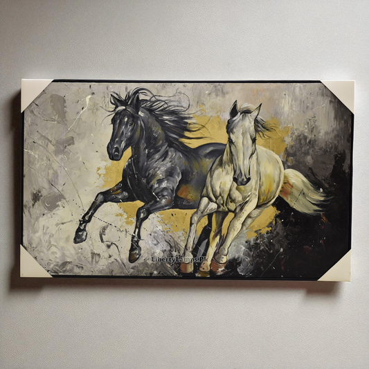 Majestic Gallop Horse Oil Painting on Canvas (Single)