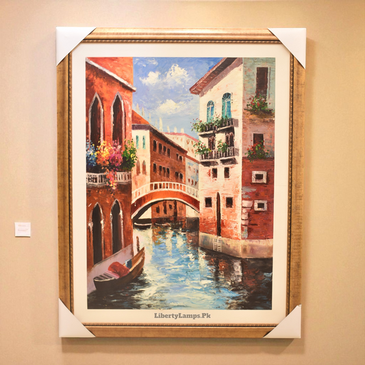 Old City Oil Painting on Canvas (Single) 🏙️🎨
