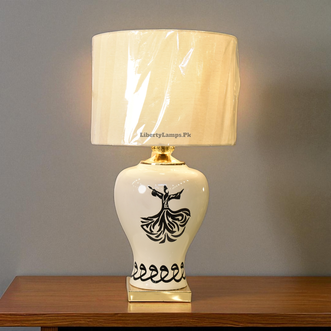 Sufi Serenity Porcelain Table Lamp (Pair)