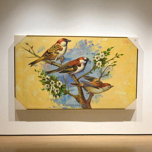 Harmony in Flight – Birds Oil Painting on Canvas (Single) 🕊️🎨