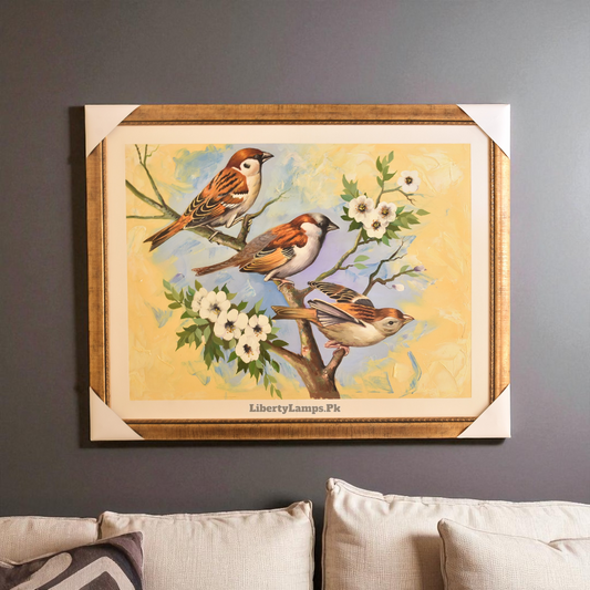Harmony in Flight Birds Oil Painting on Canvas (Single) 🕊️🎨