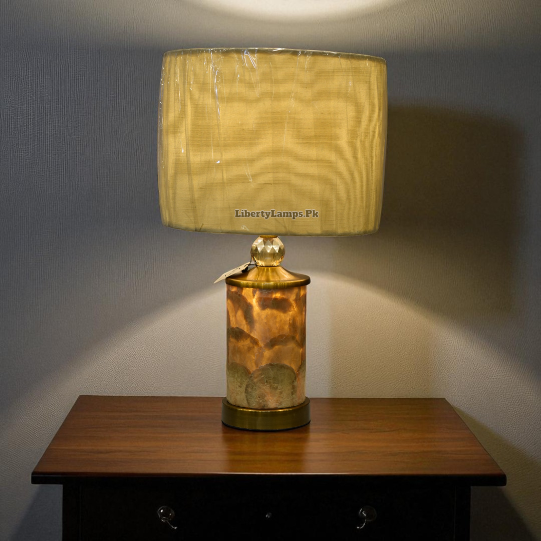 Luminous Mother of Pearl Double Light Table Lamp (Pair)