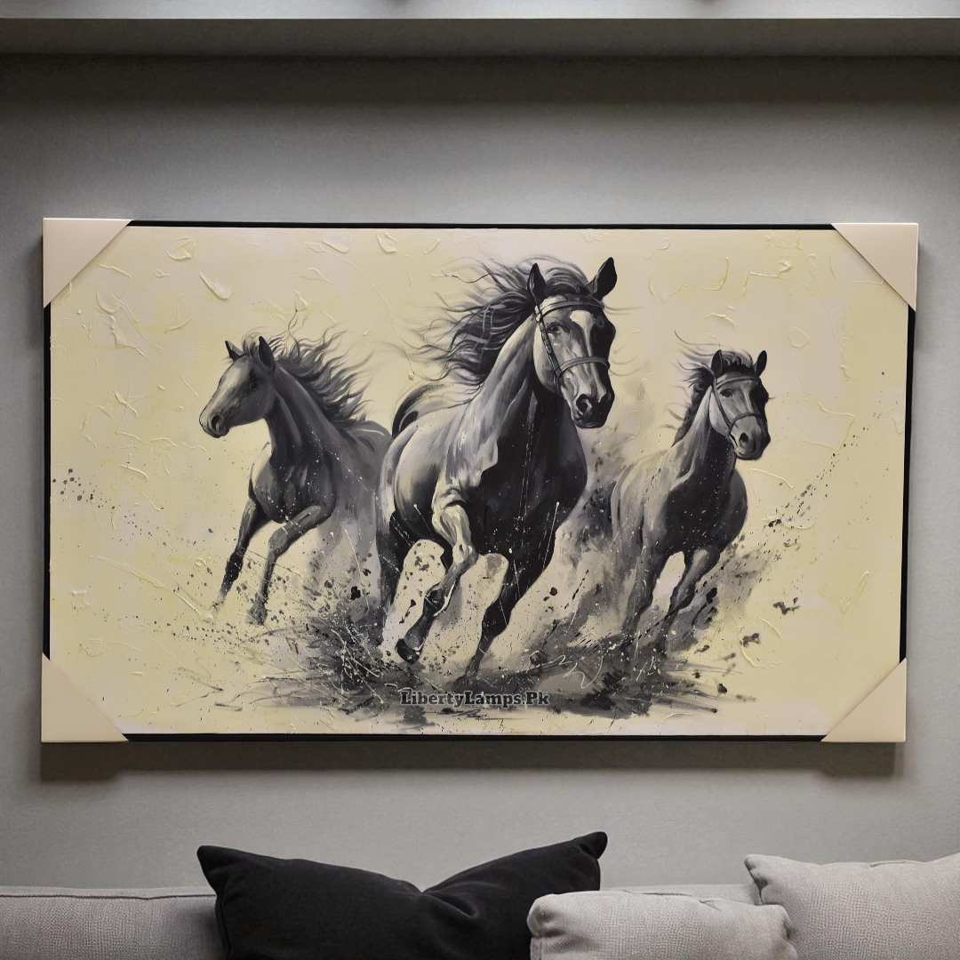 Majestic Gallop Horse Oil Painting on Canvas (Single)
