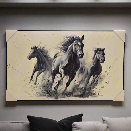 Majestic Gallop Horse Oil Painting on Canvas (Single)