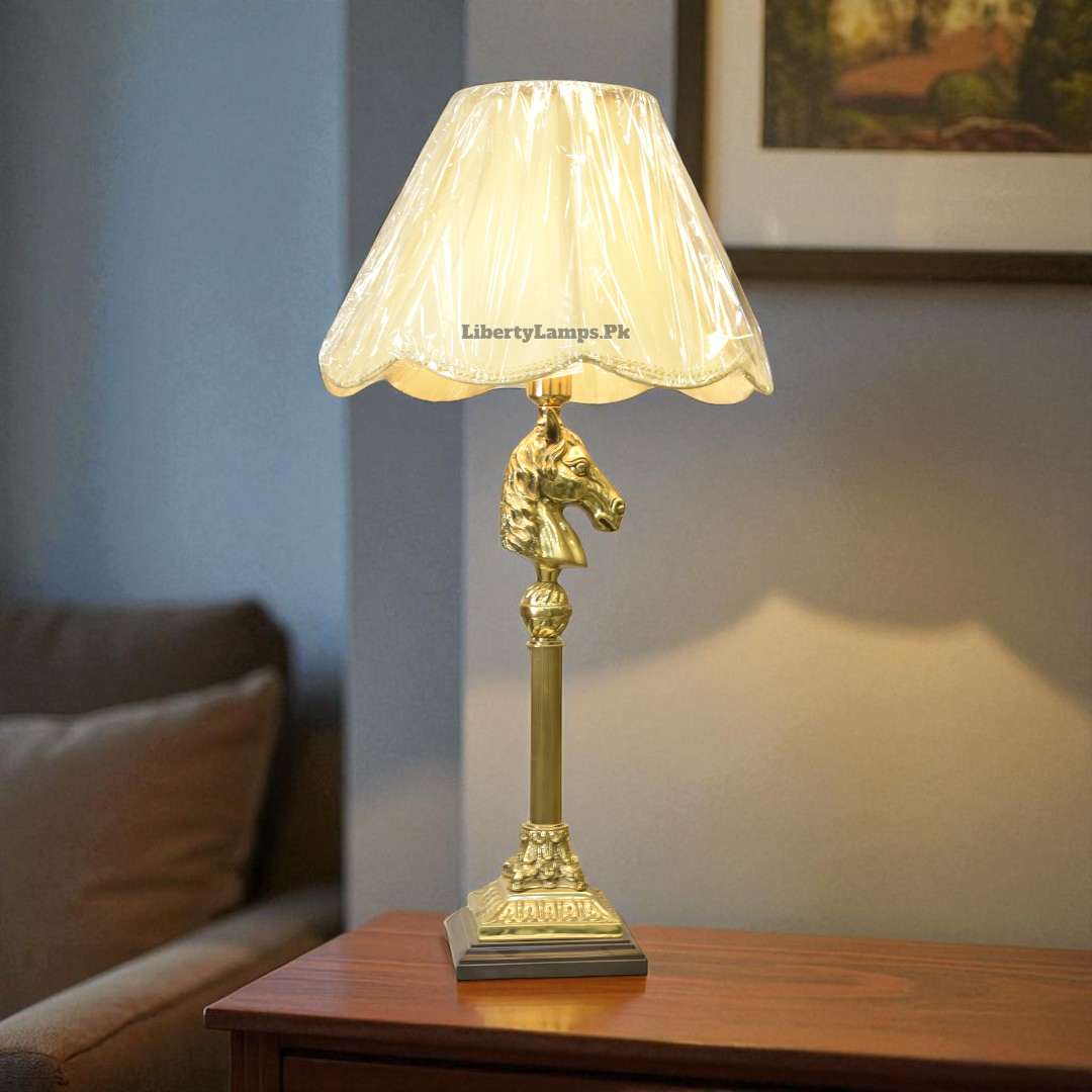 Royal Horse Brass Table Lamp (Pair)