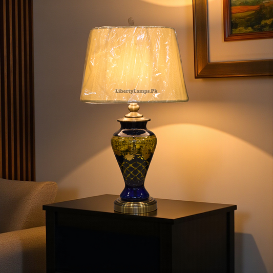 Handmade Printed Glass Lamp (Pair) – Artistic Glow Elegance ✨🪔