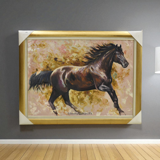 Galloping Grace Horse Oil Painting on Canvas (Single)