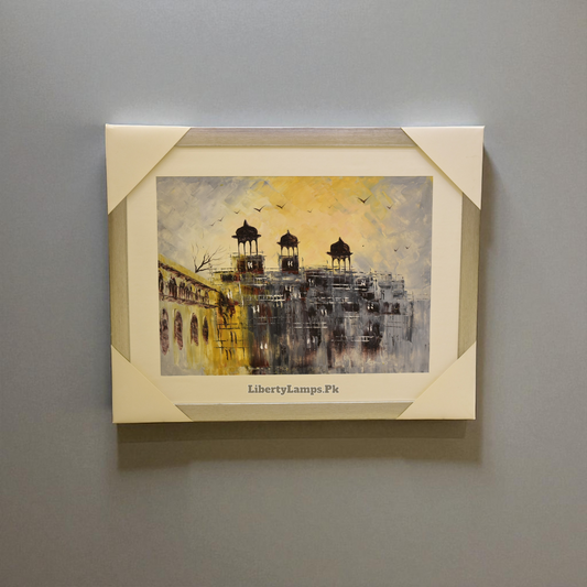 Taj Mahal Heritage Oil Painting on Canvas (Single)