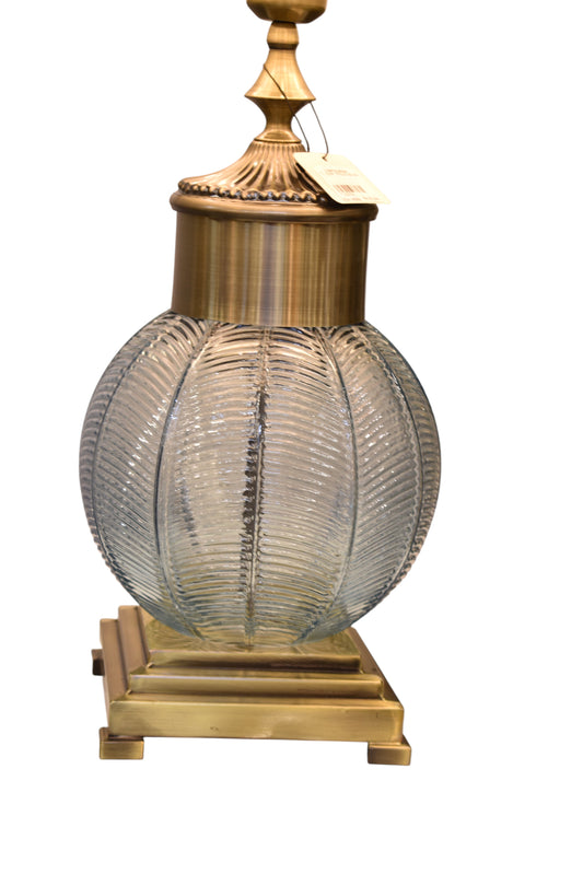 Royal Emerald Cutting Glass Table Lamp (Pair)