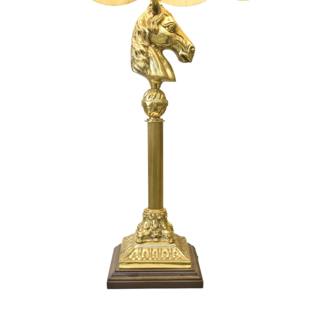 Royal Horse Brass Table Lamp (Pair)