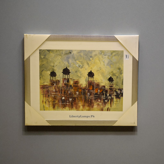 Majestic Taj Mahal Oil Painting on Canvas (Single)