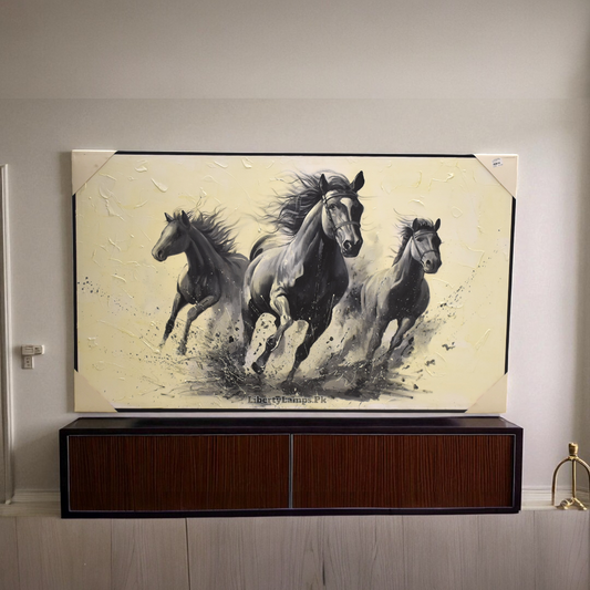 Majestic Stallion Horse Oil Painting on Canvas (Single) 🐎🎨