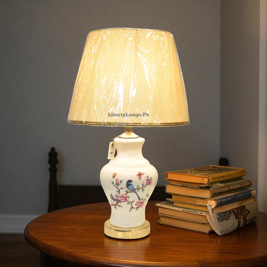 Ivory Grace White Ceramic Table Lamp (Pair)