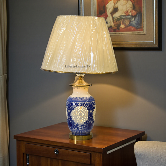 Blue Pottery Porcelain Table Lamp (Pair) 💙✨